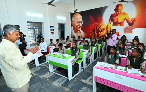 CM Naidu Turns Teacher in Mega Parent–Teacher Meeting